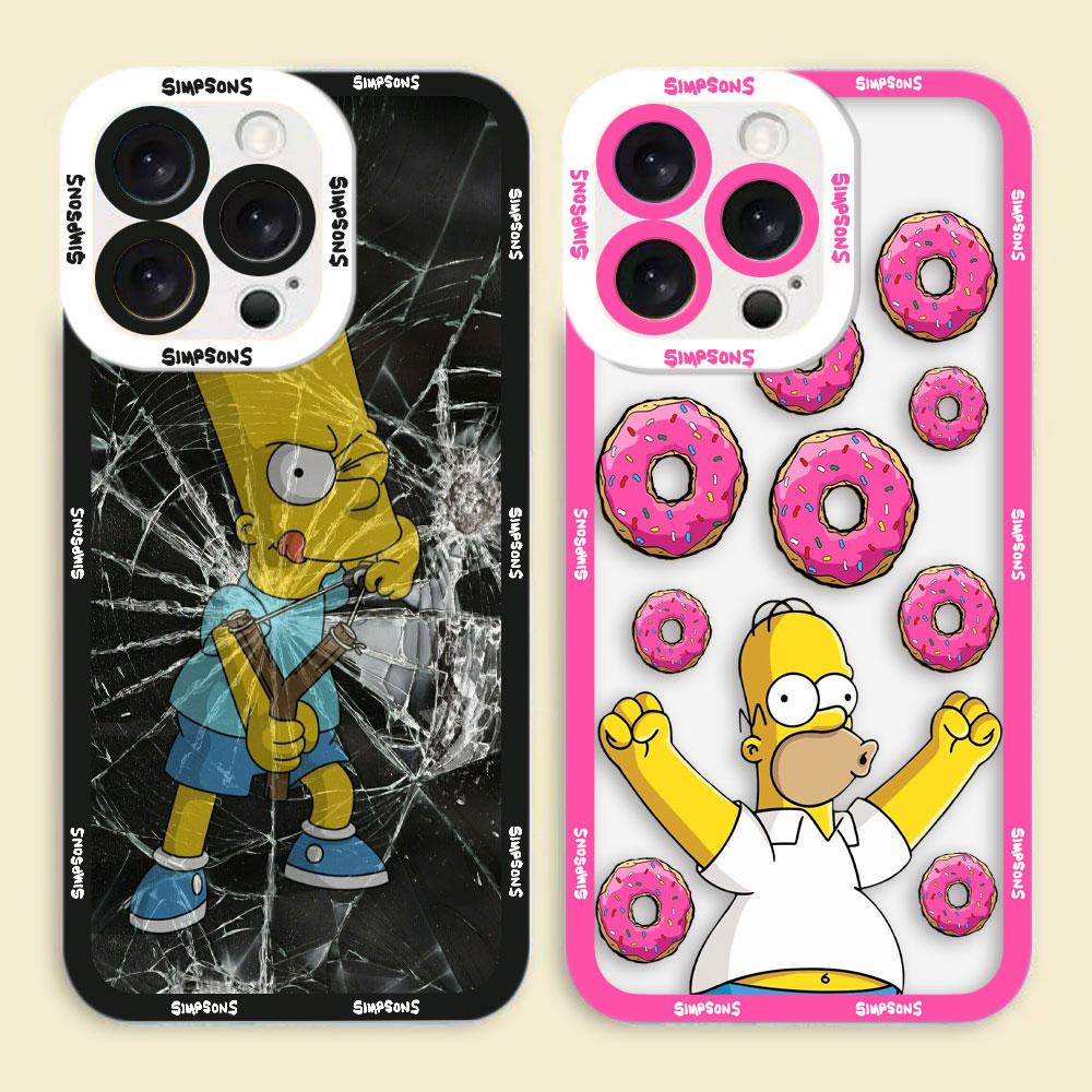 Funny The S-Simpsons Cover Clear Phone Case For iPhone Apple 16E 16 15 14 12 13 11 Pro 8 7 SE Plus X XR XS Max TPU Case Shell