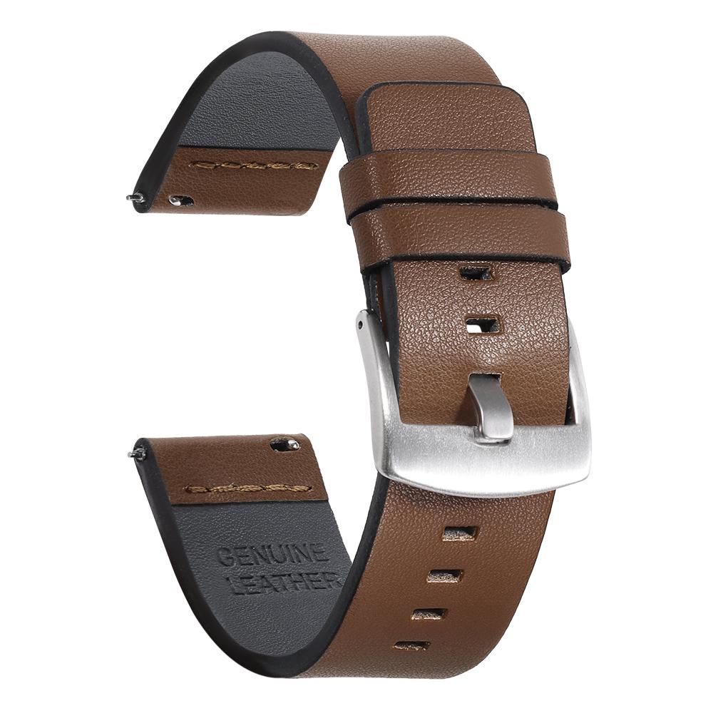 

18mm 20mm 22mm 24mm Genuine Cowhide Watch Strap for Casio for Samsung Galaxy Watch 7/6/5/4 Vintage Brown Quick Release Bracelets 18mm коричневий