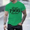 Made In 1966 Mens Short Sleeved TShirts Limited Edition 1966 Design Printed Mens Women Tshirt Summer Top Casual Clothing