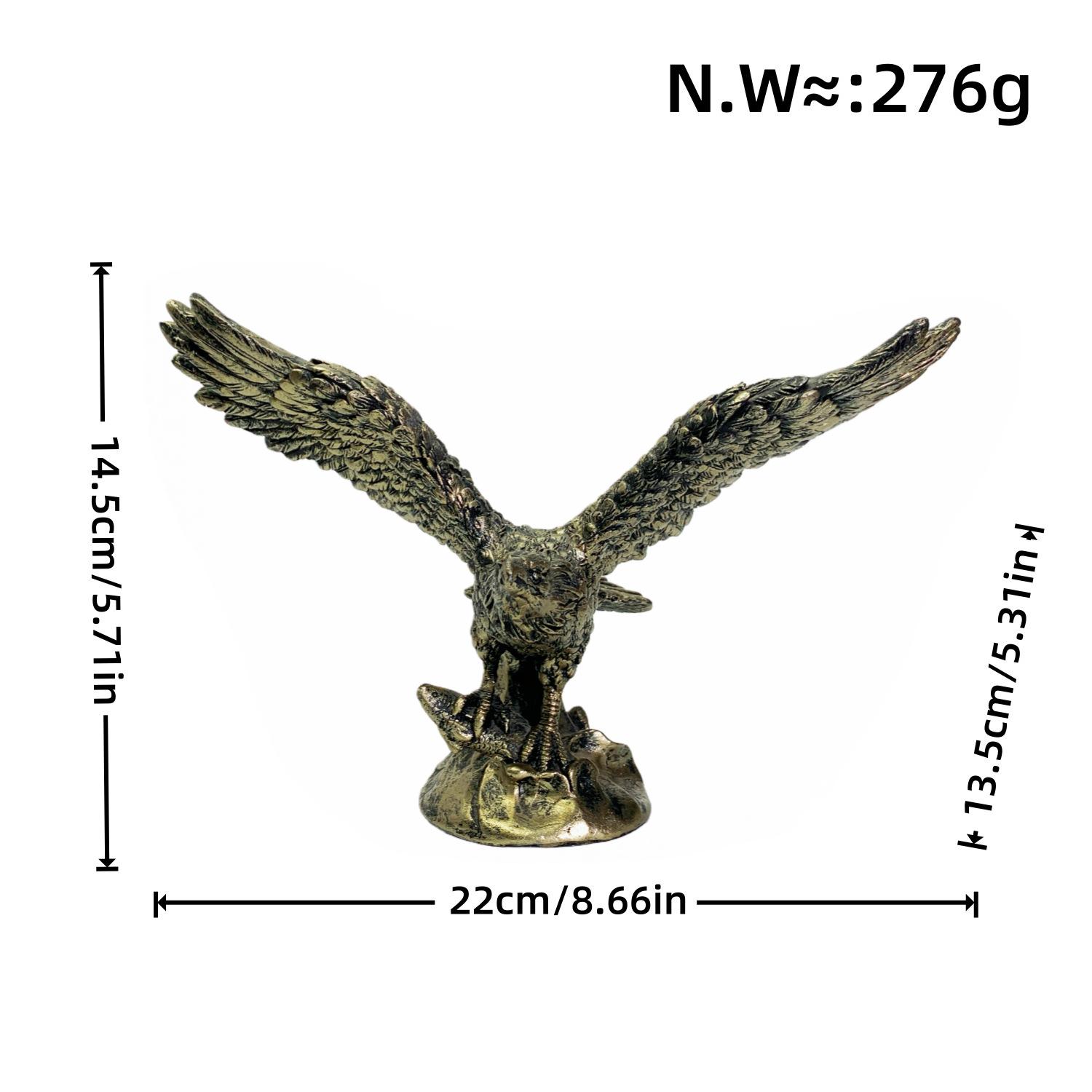 Golden Eagle Ornament Eagle Bird Statue Resin Handicrafts Golden Bird Hawk Raven Decorative Figurines Home Decoration