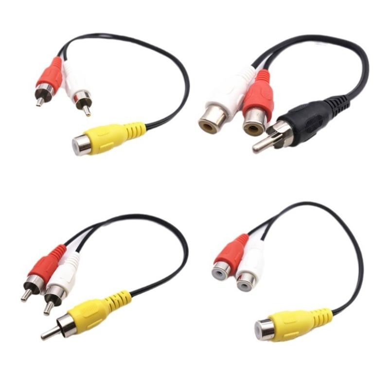 Durability 1 Male to 2Female Cable with Gold Plate Connectors for Clear Music Video Signal Distribution Splitter