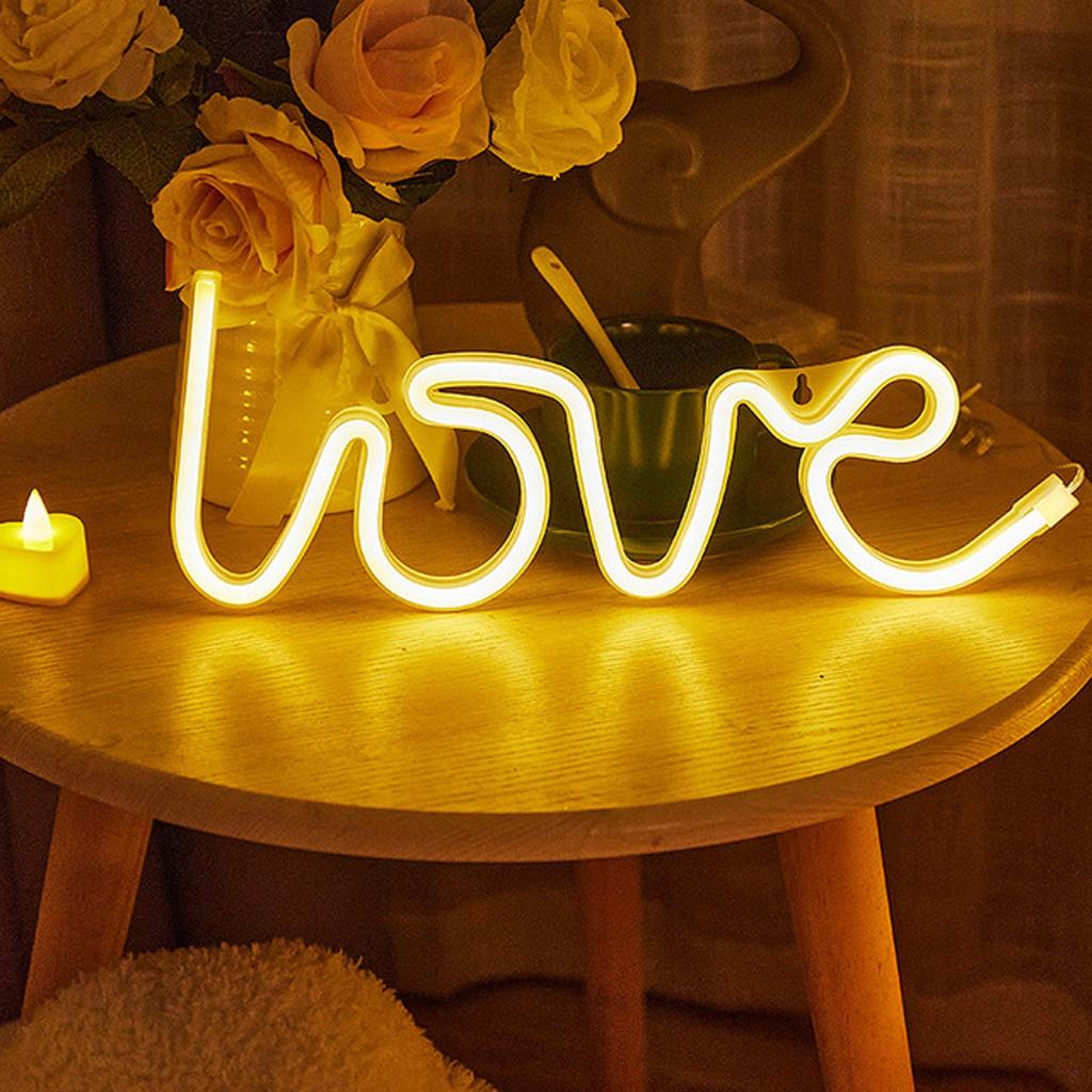 Silicone Led Neon Sign LOVE Creative Confession Modeling Lamp LED Decorative Night Light