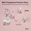 5Pcs Acrylic Nail Stand Tips Holders Chess Shaped Fingernail Diy Magnetic Training Practice Display Manicure Nail Tool