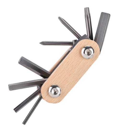 

Инструмент для ремонта велосипеда 8-в-1, Портативный складной сверхпрочный металлический мультитул для горных и шоссейных велосипедов