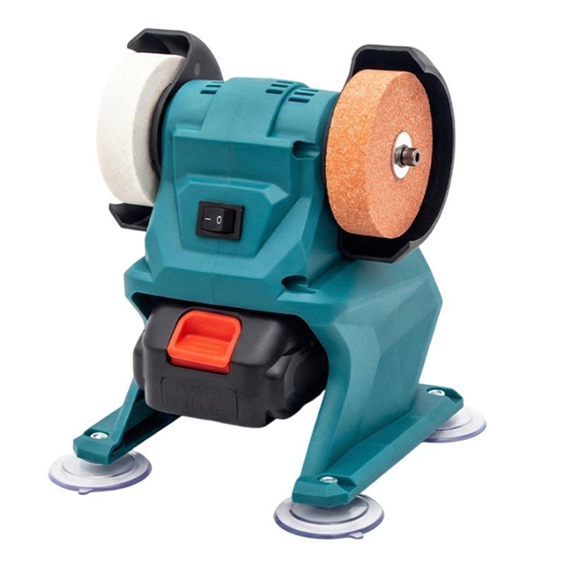A25F-Dual Wheel 5500RPM Cordless Bench Grinder Metal Stone Polishing Tool For 21V Battery Power EU EU Plug