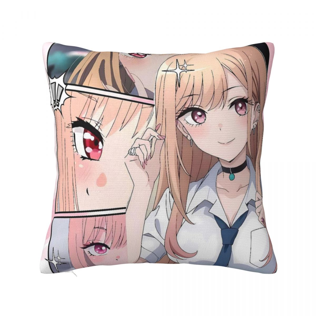 Housse de coussin Tokai Teio Umamusume Pretty Derby Housse de coussin Carré Taie d'oreiller Taies d'oreiller Pour Chaise Canapé Décoration de Maison Peach skin 18*18(CM)-1Pcs
