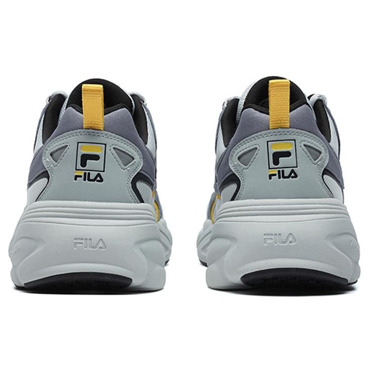 Fila Cube Textile, Synthetic Leather Low Top Casual Shoes Men's Lunar Rock Gray F12M216130FLB