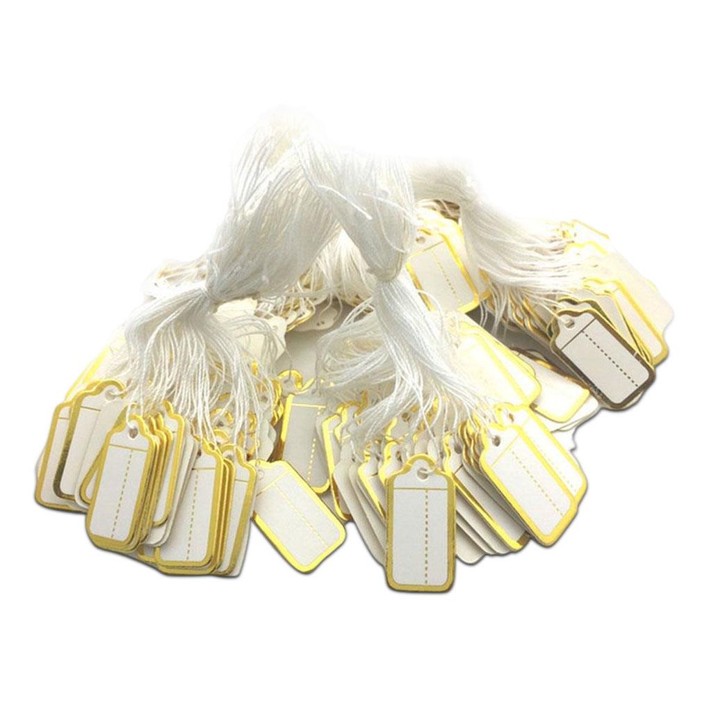 

Упаковка из 500 бирок для товаров, с возможностью записи, этикетки для ювелирных изделий, ожерелий, портативные маркировочные бирки, карточка для отображения сообщения, подвеска