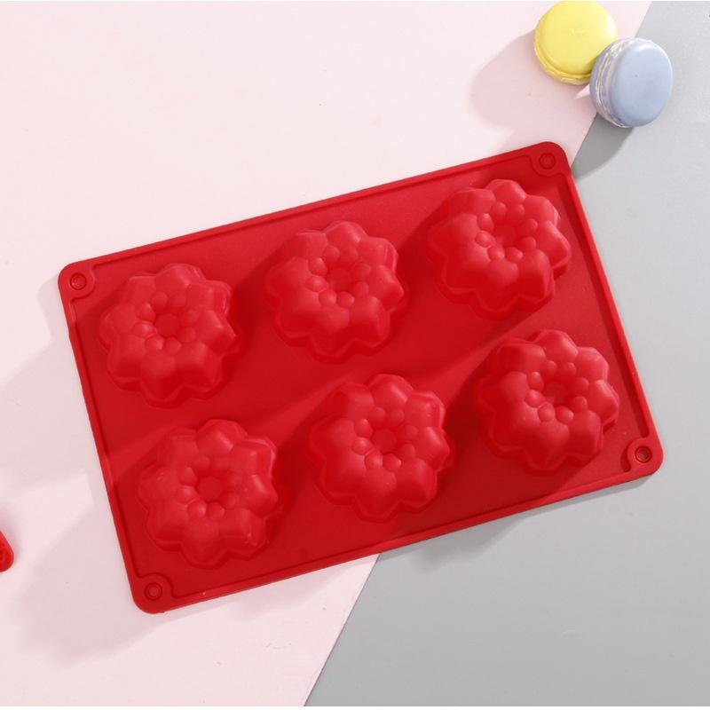 DIY Chocolate Jelly Pudding Cake Mould with 6 Silicone Ice Cream Decoration Ice Tray Mould