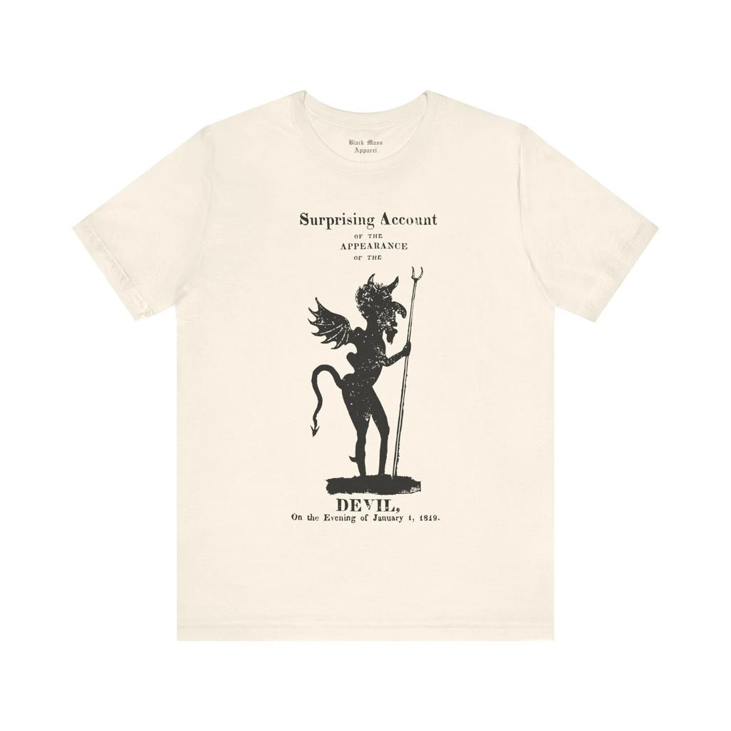 Außen Teufel Retro Holzschnitt T-Shirt Satan Shirt Hexerei Mysterium Schwarze Magie Herren- und Damen-T-Shirt Bequem