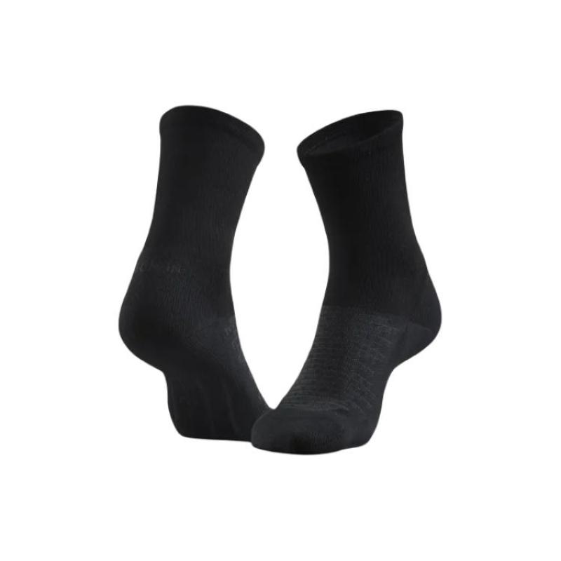 DECATHLON Hike 100 Breathable and Comfortable Sweat-Absorbing Socks Unisex Pair Black