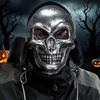 1-10PCS Halloween Horror Skull Mask Creepy Laughing Ghost Face Gold Silver Costume Prop for Party Cosplay Haunted House Decor
