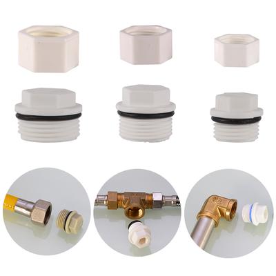 20Pcs PPR End Plugs 1/2'' 3/4'' 1'' Female and Male Thread Plug Caps with Sealing Rings Garden Irrigation Water Stop Fittings