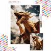 New Arrival 5D DIY Full Circle Diamond Painting "Flying Dragon" Embroidery Cross Stitch Home Decor Gift