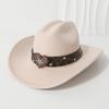 Ethnic-style fedora, heart-shaped cowboy hat, women's knight hat, popular Tibetan hat for men