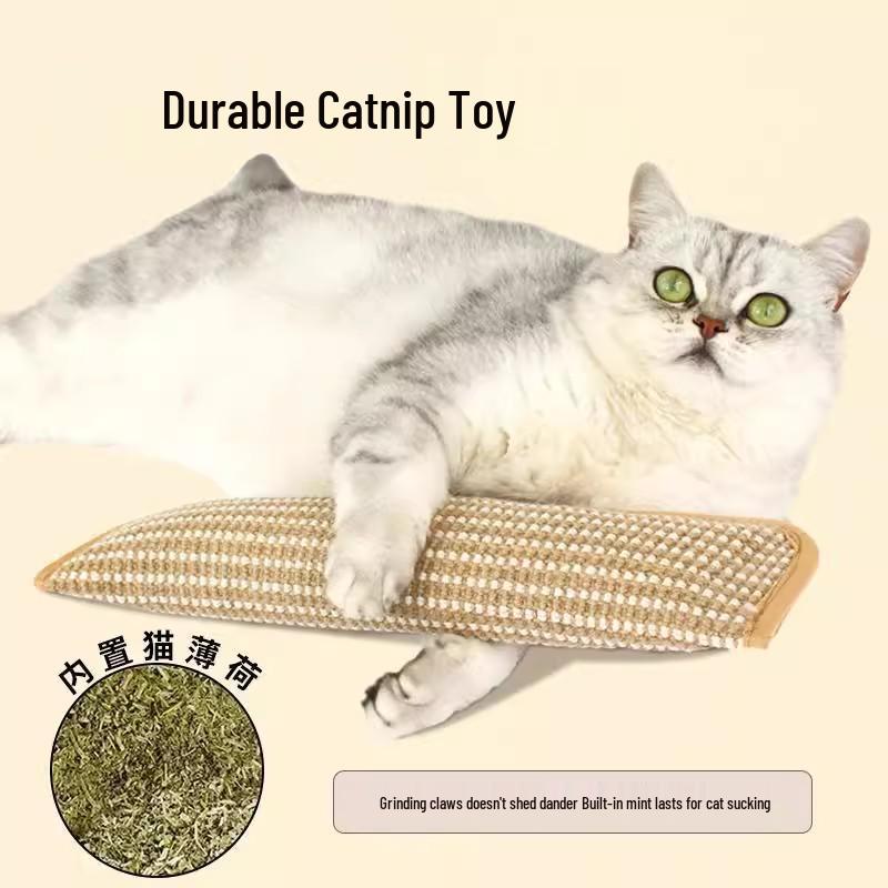 Catnip Chew Toy: Summer Sleep Pillow for Cats, Bite-Resistant & Scratch-Resistant, Perfect for Teething & Teeth Cleaning.