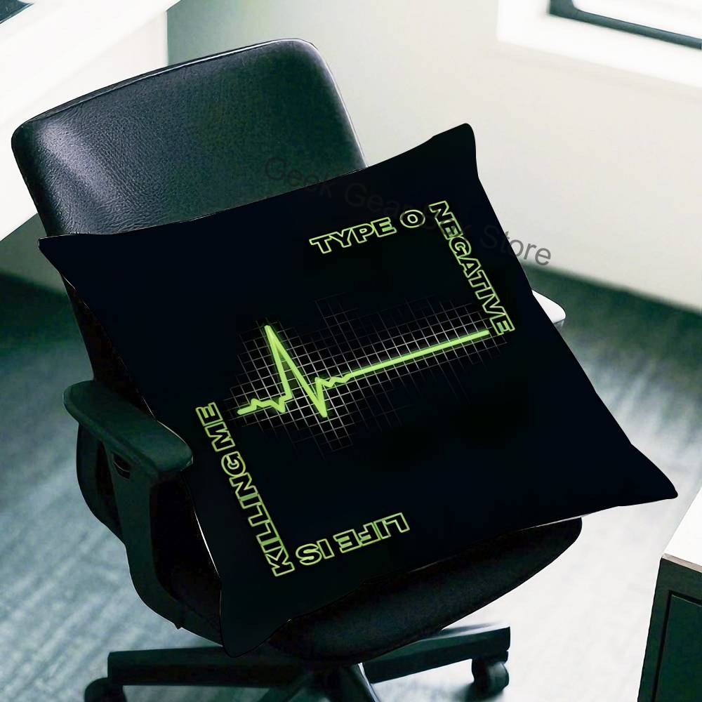 TType O NNegativeS Rock Band Pillow Case cartoon anime peripheral Bedroom Sofa Decorative Cushion Cover Soft Cushion Cover