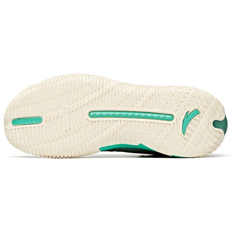 Anta Reverse Edge Basketball Series Shock Absorption Non-Slip Wear-Resistant Low-Top Basketball Shoes Men Sneakers Green White 112041606-4