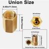 10X Straight Brass Brake Line Inverted Compression Fittings Union For 3/16" Tube