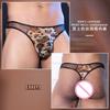 Leopard Meah Patchwork T-Back Thong Sexy Low-Rise G-String Erotic Lingerie Underwear Male See Through U Convex Pouch Underpant