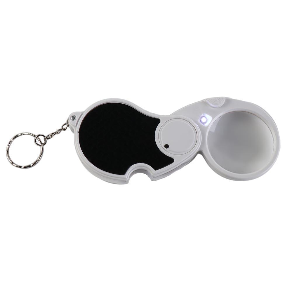 Handheld Key Chain Magnifier Folding Handheld Magnifier Pocket 5X Magnifying Glass Repair Tool