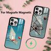 Coque de téléphone style sport Basketball Pour iPhone17,16,15,14,13,12,11 Plus,Pro Magnétique avec Charge sans fil Magsafe