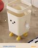 Cute Open-Top Square Trash Can with Press Ring – Large Capacity for Living Room, Bathroom, Kitchen
