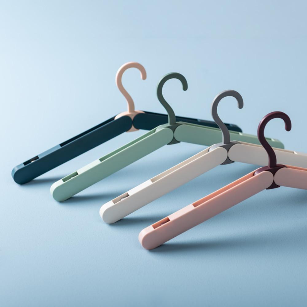 2PCS Nordic Style Portable Hanger Plastic Multifunctional Hanger Travel Folding Hanger  Travel Use