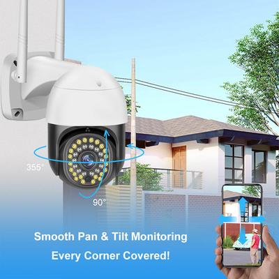 Kamera zewnętrzna PTZ Wifi IP 3MP 4-krotny zoom cyfrowy Kamera bezprzewodowa AI z wykrywaniem człowieka Kamera CCTV H.265 P2P Audio Security