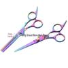 Multicolor Hairdressing Scissors Set: Serrated & Straight Shears for Cutting and Styling