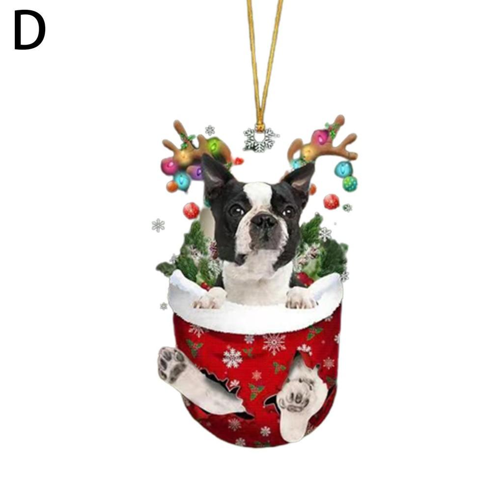 

Акриловая новогодняя игрушка на тему веселья с собаками для уникального декора автомобиля и акцента дома 4