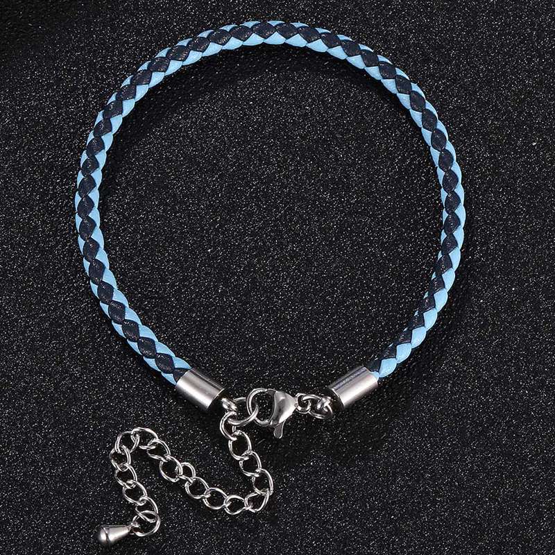 

Женский кожаный браслет с подвесками, оригинальный дизайн, регулируемая длина 160-200 мм синий