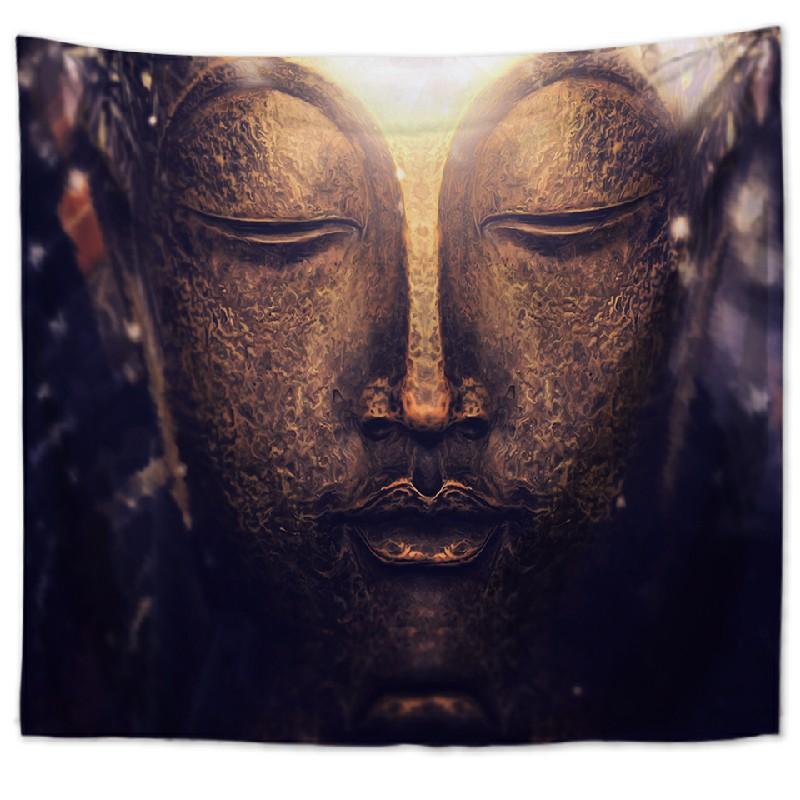 Posąg buddy gobelin Twin Hippie ściana wisząca narzuta narzuta czeska mata plażowa obrusy wystrój domu do sypialni