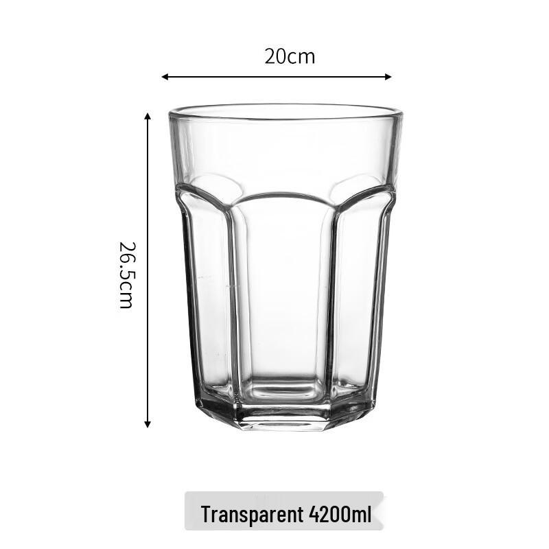 Oversized Hexagonal 4200ML Beverage Glass