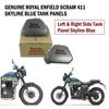 Royal Enfield RH & LH "Tank Panel" With Sticker" For Skyline Blue Scram411cc