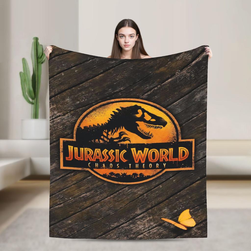 Dinosaur World Blanket Quality Super Warm Jurassics Park Throw Blanket Winter Girls Boys Living Room Fashion Bedspread