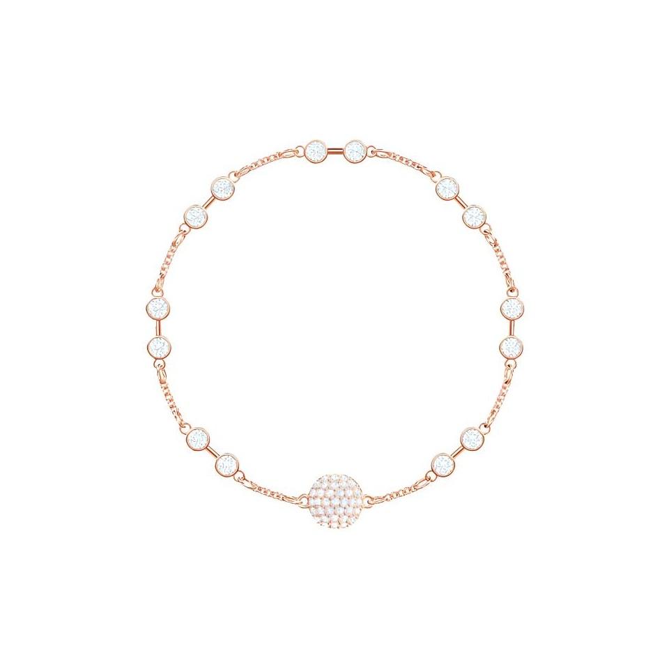 Swarovski Remix Collection Magnetic Clasp Imitation Crystal Bracelet Women bracelet White Rose-Gold 5451037 M
