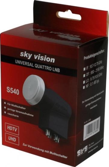 sky vision Twin LNB S520 rumore 0,1 dB, registrazione feed da 40 mm, con alloggiamento di protezione dalle intemperie, compatibile con HDTV/UHD sky vision Twin LNB S520 rumore 0,1 dB, registrazione feed da 40 mm, con alloggiamento di protezione dalle intemperie, compatibile con HDTV/UHD