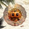Dynamic Outdoor Windmill with Pumpkin and Autumn Leaf Decoration Infinite Rotation Wind Chime Classic Style for Yard Garden Home