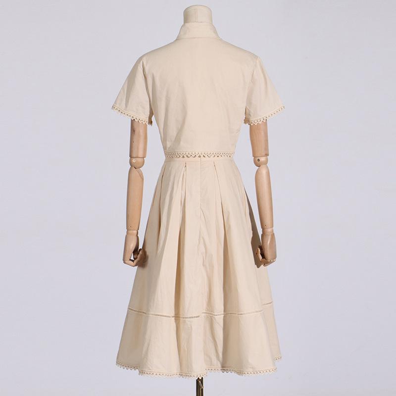 2025 Chic Two-Piece Set: Embroidered Stand-Up Collar Blouse & Long Skirt