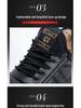 Men's Waterproof Non-Slip Winter Boots: Warm, Velvet, Thick Leather Snow Shoes for Seniors.