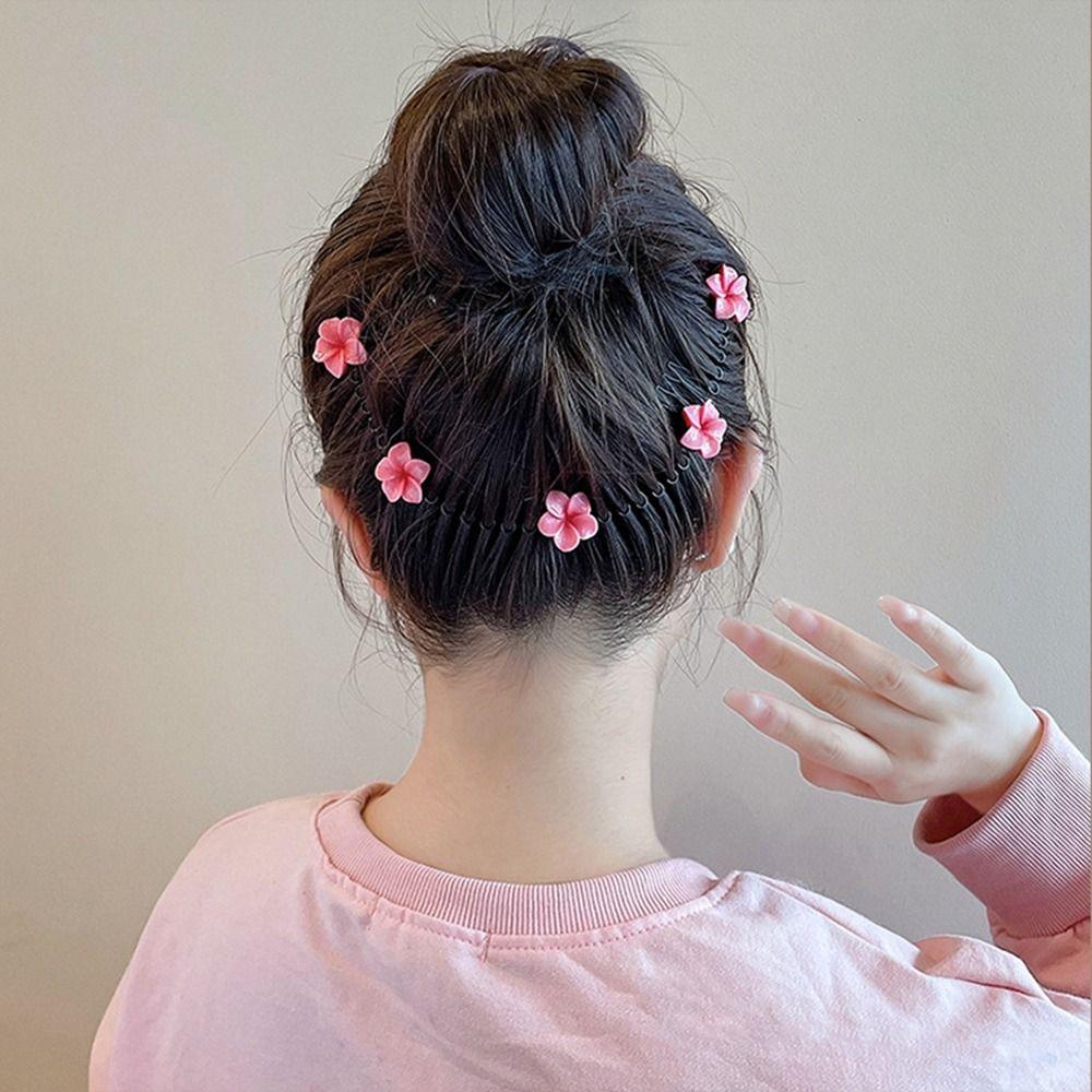 Frühlings-U-Form Haarstyling-Kamm Stirnband Blume Haarnadel Unsichtbarer Extra-Haarhalter Kinder