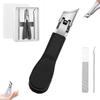 Wide-Jaw Opening Anti-Splash Slanted Nail Clipper Ingrown Nail Clippers Portable Toenail Fingernail Trimmer Set Manicure Tools