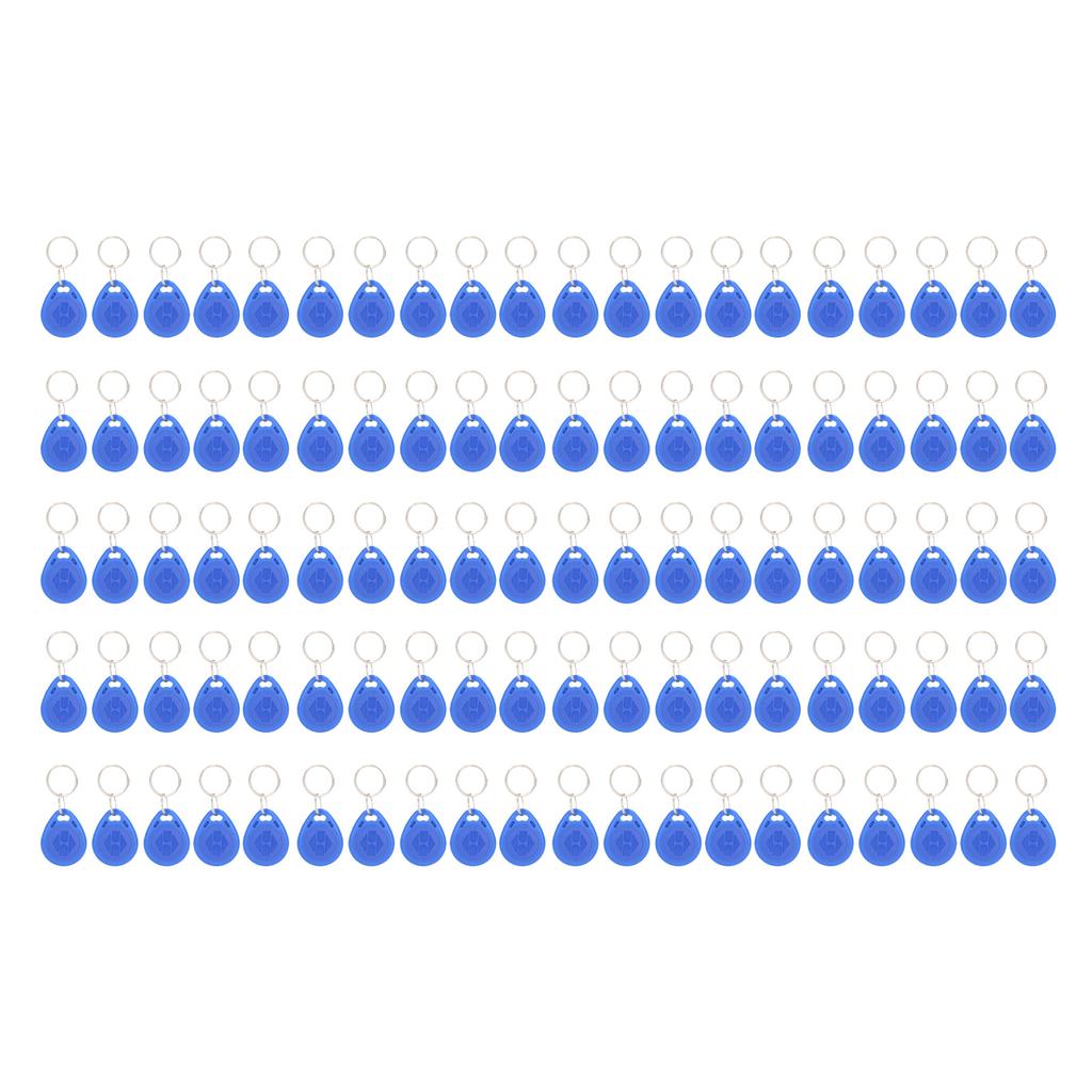 100 Pieces RFID Key Fob Keychain Readable Door Access Control Token Tags for Residential Apartment