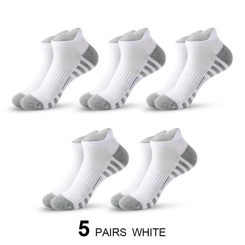 5 Pairs Comfortable Sports Socks Lightweight Low Cut Socks New Running Socks