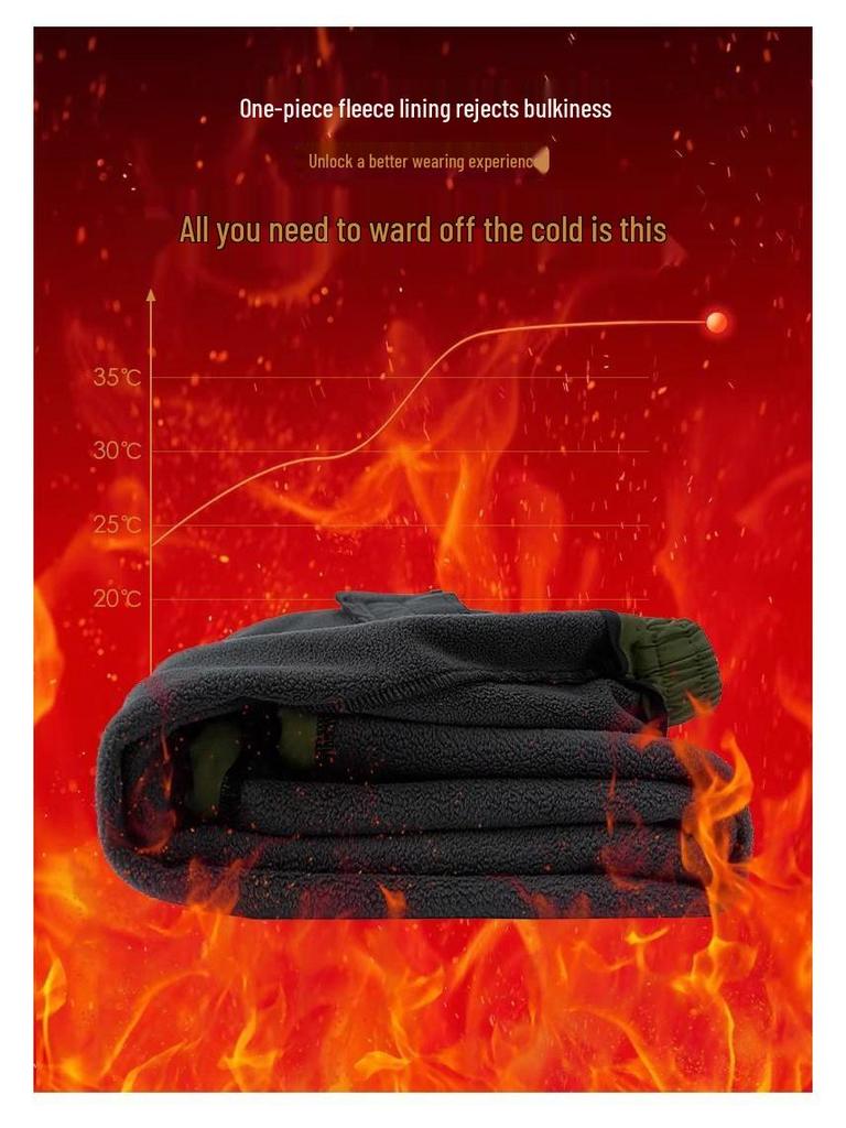 Boys' Stylish Autumn/Winter 2025 Versatile Cargo Pants - Medium/Large, Loose Fit, Plus Velvet Long Trousers