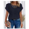 Spring and Summer New Lace Stitching Short-sleeved T-shirt