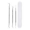Stainless Steel Double-Ended Cuticle Pusher & Nail Groove Tool Set