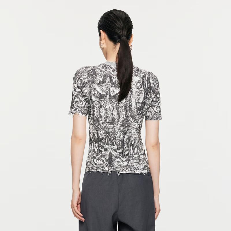 JNBY 24SS Round Neck Short Sleeve Knit Sweater