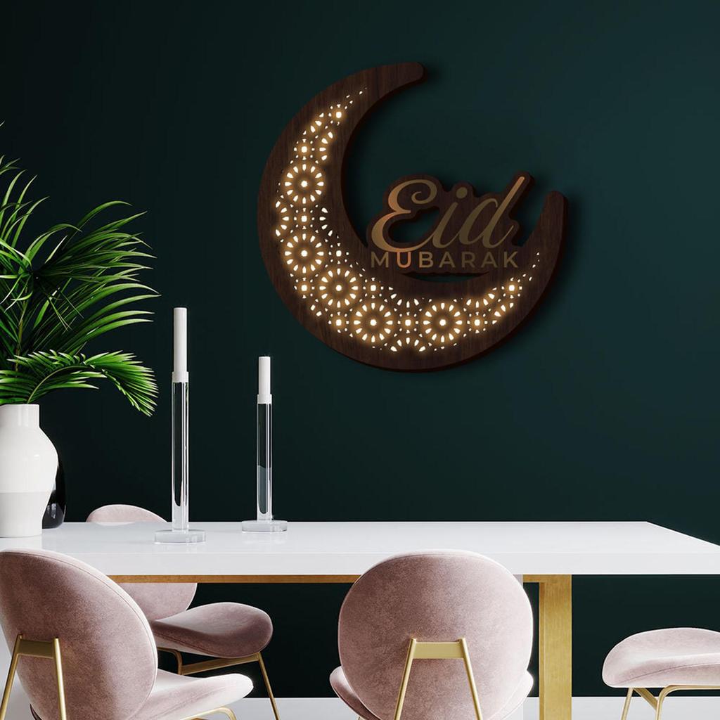 Eid Decor Night Light Crafts for Home Party Supplies Muslims Style B
